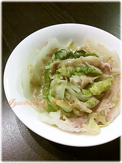 A picture of Layered and Simmered Napa Cabbage and Pork.