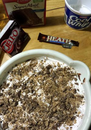 A picture of Death by Chocolate (layered dessert).
