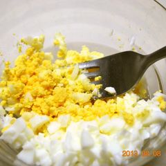 A picture of Minced Boiled Egg.