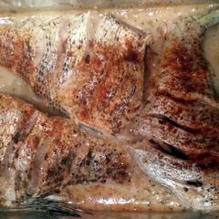 A picture of Lemony Baked Fish.