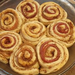 Bacon Rolled Cinnamon Buns A picture of Bacon Rolled Cinnamon Buns.