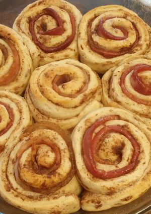 A picture of Bacon Rolled Cinnamon Buns.