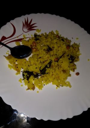 A picture of Yellow poha.