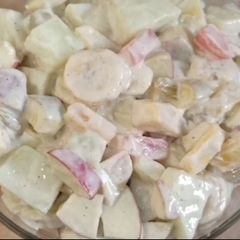 A picture of Cream fruits and dry fruits chart #cookpadramadan.