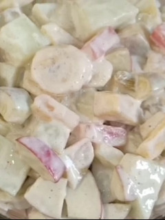 A picture of Cream fruits and dry fruits chart #cookpadramadan.