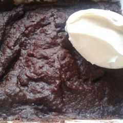A picture of Rich Cocoa Almond Microwave Cake (LCHF).
