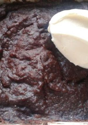 A picture of Rich Cocoa Almond Microwave Cake (LCHF).
