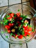 Salade de cresson et tomates
