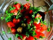 Une photo de salade cresson