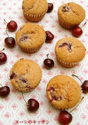 A picture of American Cherry Muffins.