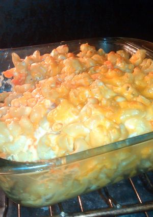 A picture of kid friendly baked mac n cheese ;).