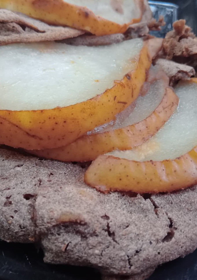 Una foto de Panquequitos de choco y pera 🍐 🍫 sin tacc y vegan