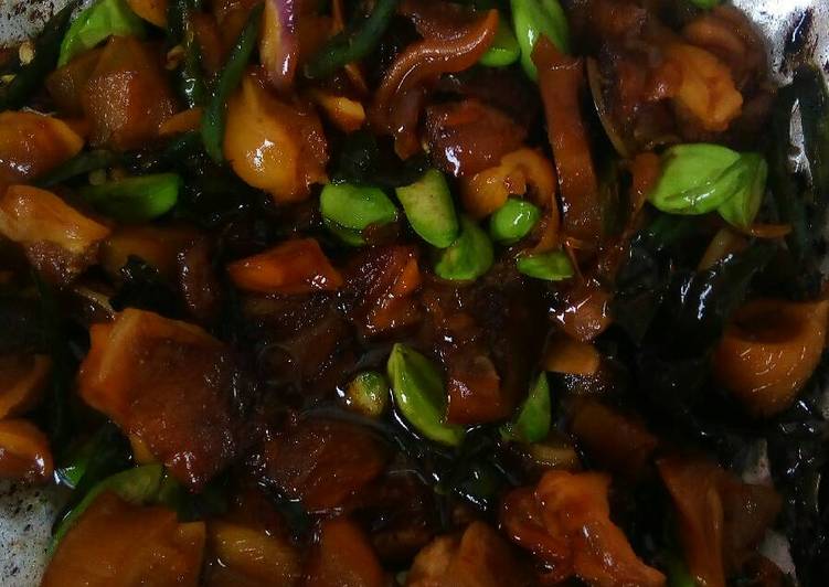 Oseng cingur Pete Lombok ijo