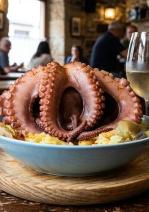 Una foto de Pulpo cocido con patatas