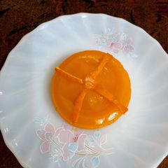 A picture of Fresh orange juice sa jelly 🍊🍊🧃.
