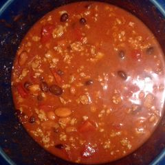 A picture of crockpot sausage chilli.