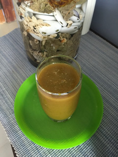 Una foto de Batido de Papaya, Zanahoria y Espinaca