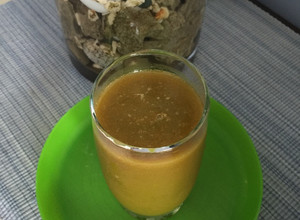 Una foto de Batido de Papaya, Zanahoria y Espinaca