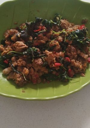 Foto resep Oseng oncom daun kemangi