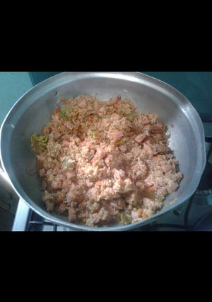 Una foto de Arroz chino casero