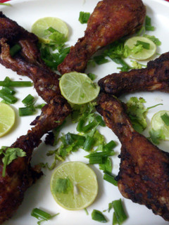 A picture of Ginger Chicken lollipops.