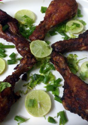 A picture of Ginger Chicken lollipops.