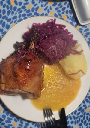 Una foto de Pato a la naranja