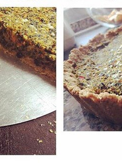Una foto de Tarta de verduras (con masa de avena)