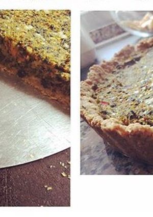 Una foto de Tarta de verduras (con masa de avena)