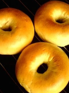 A picture of Chewy Soy Milk Bagels.