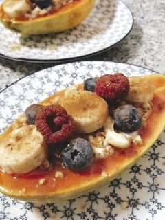 Foto de Taça de Papaia com Iogurte e Muesli