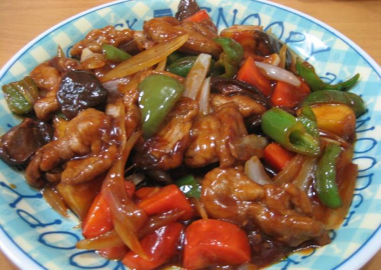 Recipe of Perfect Not Deep Fried! Rich Sweet and Sour Pork