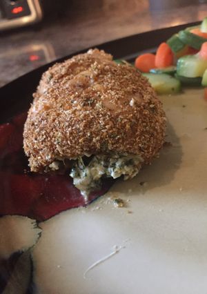 A picture of Spinach Dip Stuffed Cajun Chicken Breast.