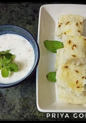 A picture of VRAT ka Dhokla for Navratri fasting.