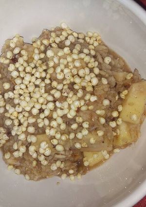 Almás, kókuszos, fahéjas zabkása (laktózmentes) recept fotója