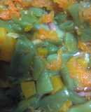 Vainas con calabaza