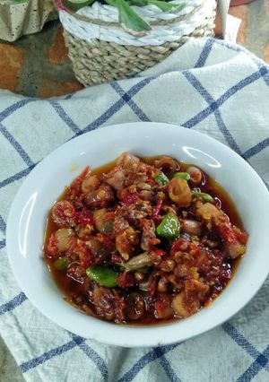 Foto resep Sambel cumi asin pete