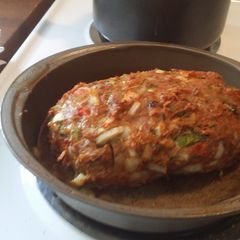 A picture of Chicken vegetable melody meatloaf.