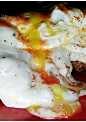 A picture of Mike's Crispy Chicken Fried Steak & Eggs.