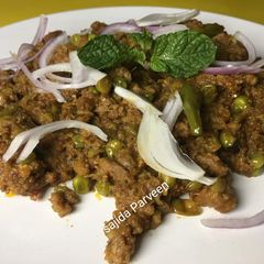 A picture of Beef Keema with Matar.