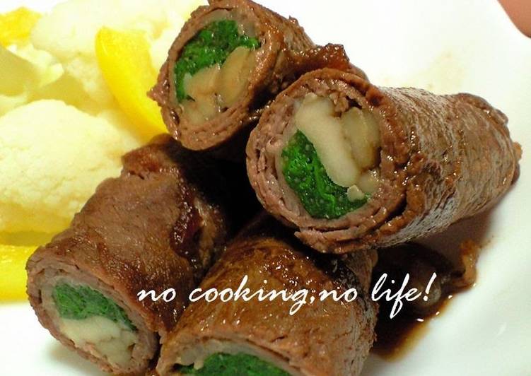 Chrysanthemum Green Beef Wraps