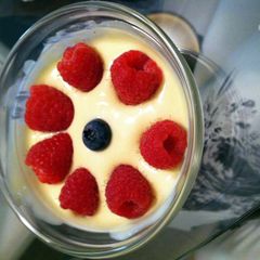 A picture of Copycat Ruth Chris's Sweet Cream With Seasonal Berries.