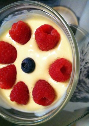 A picture of Copycat Ruth Chris's Sweet Cream With Seasonal Berries.