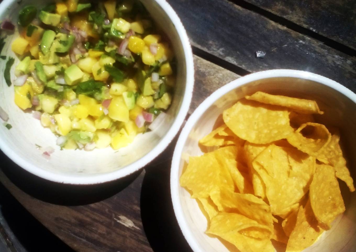 Mango pineapple salsa
