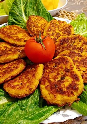 عکسی از دستور کوکو کدوسبز، هویج و سیب زمینی🥕🥔
