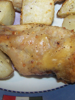 A picture of Oven Roasted Chicken and Potatoes.