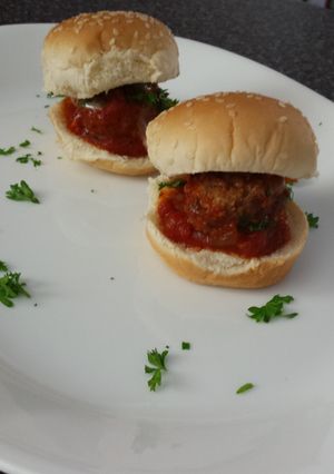 A picture of Zesty Meatball Sliders.
