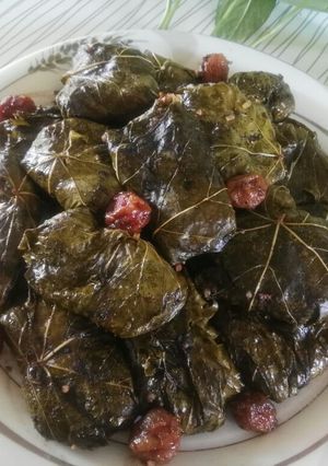 عکسی از دستور دلمه برگ مو