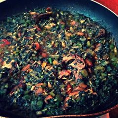 A picture of Chicken cooked salad.