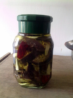 A picture of Pickled eggplants.